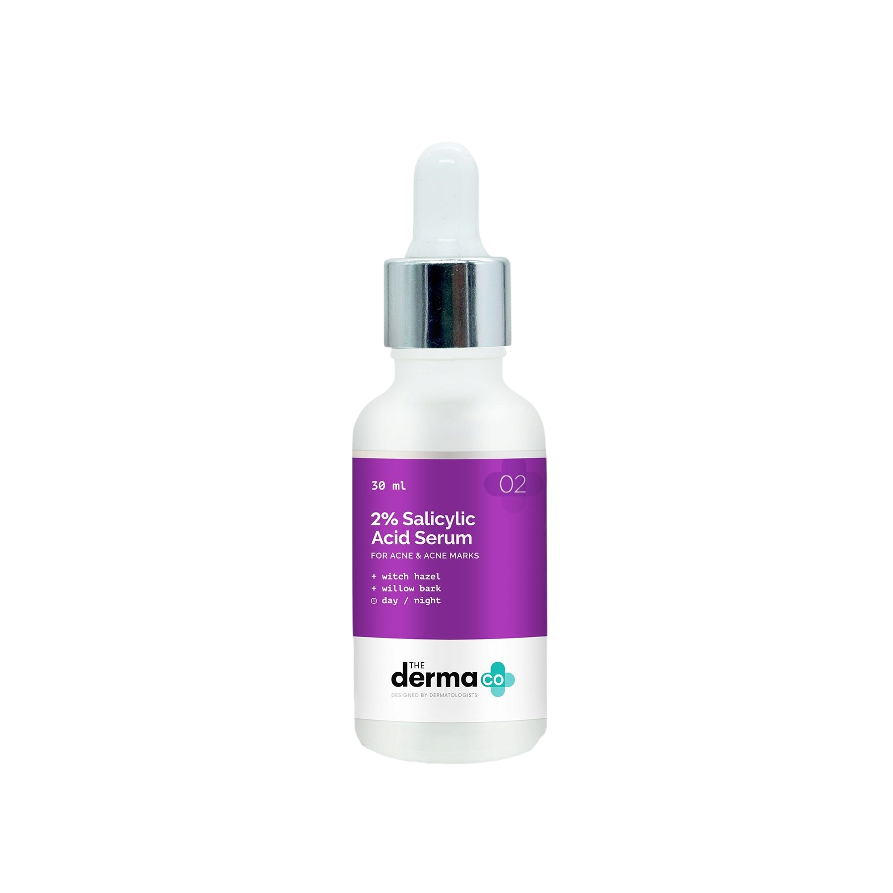 The Derma Co. 2% Salicylic Acid Serum for Face for Active Acne with Witch Hazel (30ml)